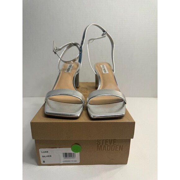 012 Steve Madden Silver Luxe Heals-US 8 Womens - Picture 2 of 5